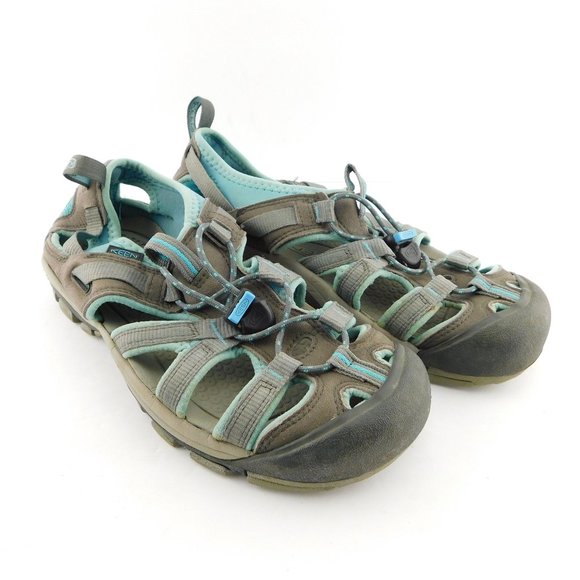 KEEN Grey / Blue Lightweight, Trail- And Water-ready Walking Sandals 8.5 - Picture 1 of 6